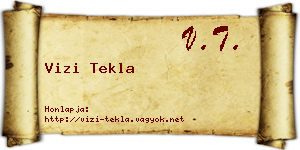 Vizi Tekla névjegykártya